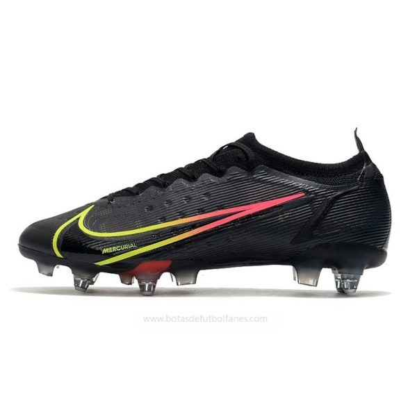 Nike Mercurial Vapor Elite SG Pro Negro x Prism Negro Amarillo Rojo